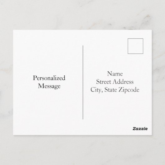 Watercolor Holly Leaf Wreath Postkarte (Rückseite)