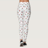 Watercolor Holly Leaves and Red Berries Leggings (Rückseite)