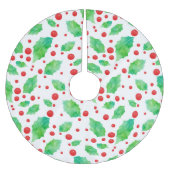 Watercolor Holly Pattern Bandana Polyester Weihnachtsbaumdecke (Vorderseite)