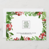 Watercolor Holly Red Berries | Geschenkgutschein (Rückseite)