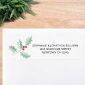 Watercolor Holly Rücksendeadresse