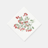 Watercolor Holly Serviette (Ecke)