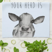 Watercolor Holstein Cow Geschirrtuch (Gefaltet)