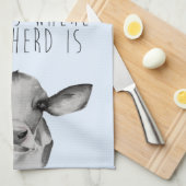 Watercolor Holstein Cow Geschirrtuch (Viertel Falte)