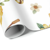 Watercolor Honey Bee Wrapping Paper Geschenkpapier (Rolleneckpunkt)