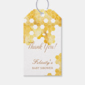 Watercolor Honeycomb & Bee Baby Dusche Vielen Dank Geschenkanhänger (Vorderseite)