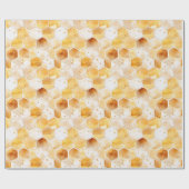 Watercolor Honeycomb Gift Wrap Geschenkpapier (Flach)