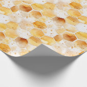 Watercolor Honeycomb Gift Wrap Geschenkpapier (Ecke)