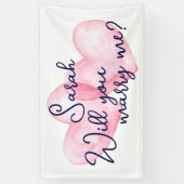 Watercolor Hörer heiraten mich Vorschlag Banner (Vertikal)