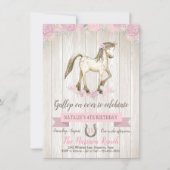 Watercolor Horse Geburtstagsparty Einladung (Vorderseite)
