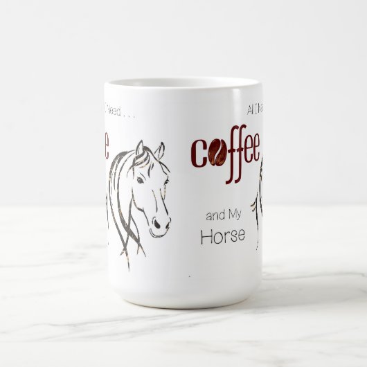 Watercolor Horse Lover Kaffeetasse (Mittel)