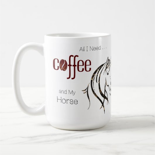 Watercolor Horse Lover Kaffeetasse (Links)