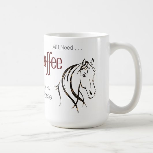 Watercolor Horse Lover Kaffeetasse (Rechts)