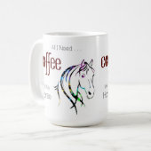 Watercolor Horse Lover Kaffeetasse (Vorderseite Links)