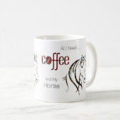 Watercolor Horse Lover Kaffeetasse (VorderseiteRechts)