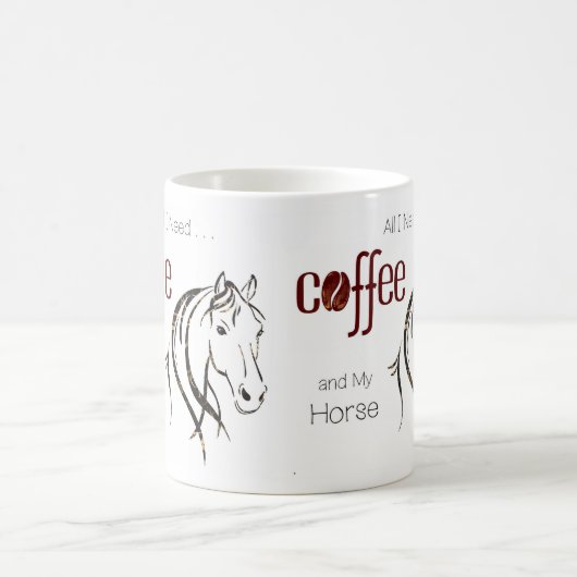 Watercolor Horse Lover Kaffeetasse (Mittel)