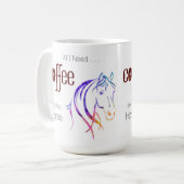 Watercolor Horse Lover Kaffeetasse (Vorderseite Links)