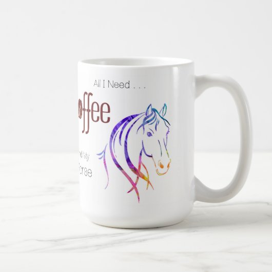 Watercolor Horse Lover Kaffeetasse (Rechts)