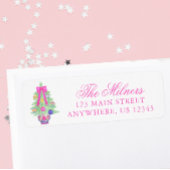 Watercolor Hot Pink Bow Ginger Jar Adresse