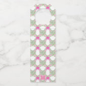 Watercolor Hot Pink Bow Ginger Jar Christmas Gift Flaschenanhänger (Rückseite)