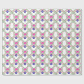 Watercolor Hot Pink Bow Ornament Weihnachten Geschenkpapier (Flach)