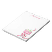 Watercolor Hot Pink Mahjong Cocktails Notizblock (Rotiert)