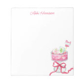 Watercolor Hot Pink Mahjong Cocktails Notizblock (Vorderseite)