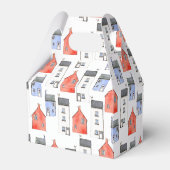 Watercolor House Art Anwesen Agent Geschenkboxen Geschenkschachtel (Rückseite)