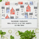 Watercolor House Art Anwesen Lass Agent Geschirrtuch (Gefaltet)
