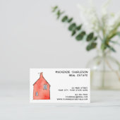 Watercolor House Art Anwesen Lass Agent Visitenkarte (Stehend Vorderseite)