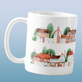 Watercolor House Art Kaffeetasse