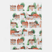 Watercolor House Home Art Geschirrtuch (Vertikal)