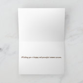 Watercolor Hühnerhennen Herbstgrüße Karte (Innenseite)