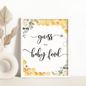 Watercolor Hummel raten Sie, das Babynahrung Poster