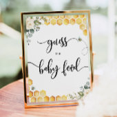 Watercolor Hummel raten Sie, das Babynahrung Poster