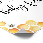 Watercolor Hummel raten Sie, das Babynahrung Poster (Ecke)