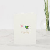 Watercolor Humming bird Sympathy card Dankeskarte (Vorderseite)