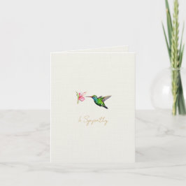 Watercolor Humming bird Sympathy card Dankeskarte