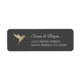 Watercolor Humming Bird Wedding Address Label