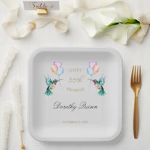 Watercolor Hummingbird Ballon Geburtstagsparty