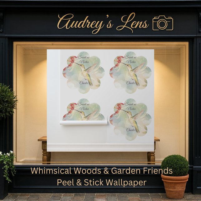 Watercolor Hummingbird Floral Nursery Tapete (Von Creator hochgeladen)