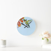 Watercolor Hummingbird Runde Wanduhr (Zuhause)