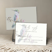 Watercolor Hummingbird Wedding RSVP Response Card