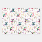 Watercolor Hummingbird & Wildflower Geschenkpapier Set (Vorderseite 3)