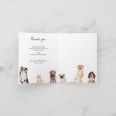 Watercolor-Hunde-Rassen Baby Shower doppelseitig Karte (Innenseite)