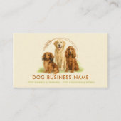 Watercolor Hunde Walker Pet Sitter Visitenkarte (Vorderseite)