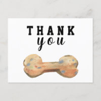 Watercolor Hundeknochen Custom Danke Karte