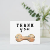 Watercolor Hundeknochen Custom Danke Karte (Stehend Vorderseite)