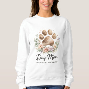 Watercolor-Hundemama-Pfotenabdruck-Sweatshirt für  Sweatshirt