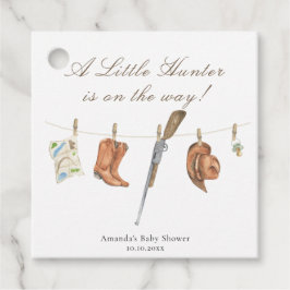 Watercolor Hunter Baby Shower Geschenkanhänger